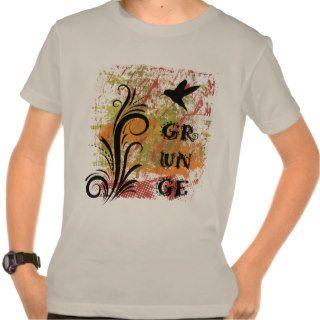 Earthy Grunge Hummingbird Organic Kids T Shirt