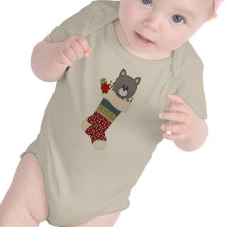 Country Christmas Cat Kitten Stockings   add text T shirts