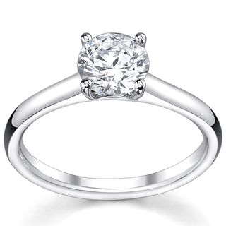 14k White Gold 1ct TDW Diamond Solitaire Engagement Ring (I, VS2) Engagement Rings