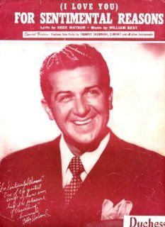 (I Love You) For Sentimental Reasons Original 1946 Vintage Sheet Music with Billy Howard  Other Products  
