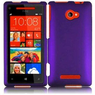 VMG HTC Windows Phone 8X Hard Phone Case Cover   PURPLE Hard 2 Pc Plastic Snap On Case Cover for HTC Windows Phone 8X Cell Phone [by VANMOBILEGEAR] Cell Phones & Accessories
