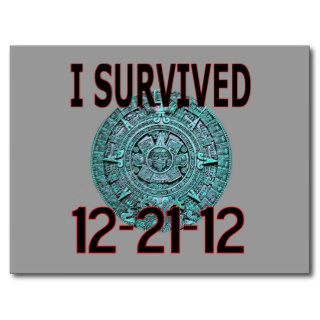 I Survived 12 21 12 End of the World Postcards
