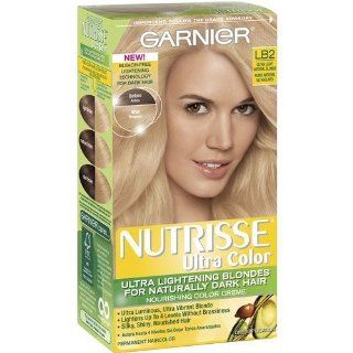 Garnier Nutrisse Ultra Color Permanent Haircolor, Light Natural Blonde LB2 (Pack of 3)  Body Scrubs  Beauty