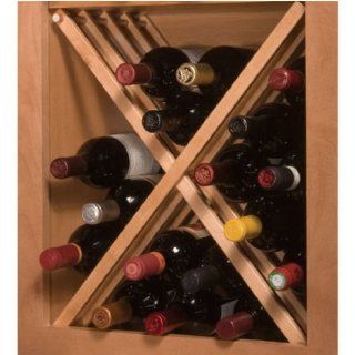 Omega National Russian River Cabinet Mount Wine Rack for 24 inch Cabinet, 30 7/8 inch L Legs, Hickory Unfinished Kitchen & Dining