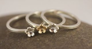 forget me not silver or gold ring by red fox blue monkey jewellery