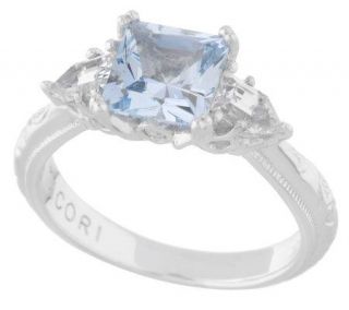 Tacori IV Diamonique Epiphany Blue Princess Ring —