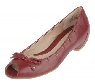 Kenneth Cole Reaction Leather Peep Toe Flats with Bow Detail —