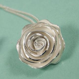 sterling silver rose pendant by fragment designs