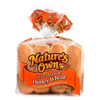 Natures Own Honey Wheat Hot Dog Rolls 8 ct