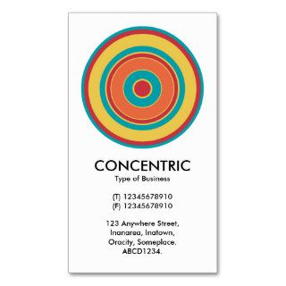 Colorful Concentric Circle 05 Business Cards