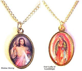 Divine Mercy, OLO Guadalupe Medals Spiritual Religious Women's Men's Jewelry (Divine Mercy) Jewelry