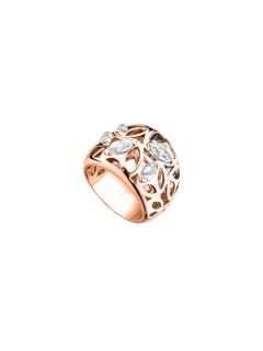 Ricamo Rose Gold & Rock Crystal Cutout Ring by Di MODOLO