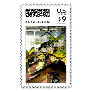 Plant Stam Window Postage Stamps