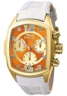Invicta 6818  Watches,Womens Lupah Revolution Chronograph Diamond White Leather, Chronograph Invicta Quartz Watches