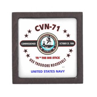 USS THEODORE ROOSEVELT CVN 71 NAVY CARRIER PREMIUM KEEPSAKE BOX