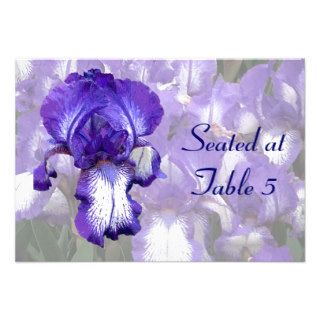 Purple Iris Table Seating Card