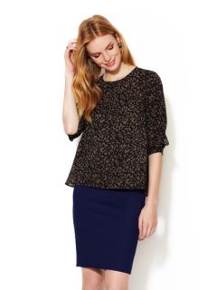 Animal Printed Keyhole Blouse by French Connection