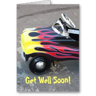 Get Well Soon Toy car greeting card