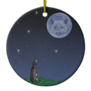 Cat In The Moon Ornament