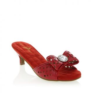 Joan Boyce "Barbara" Kitten Heel Sandal with Jewel