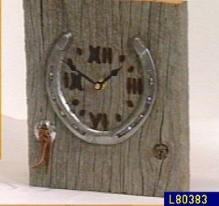 Authentic Barn Wood Western Style Wall Clock —