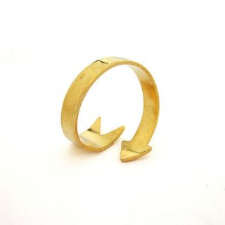 eros gold plated arrow ring by loubijoux