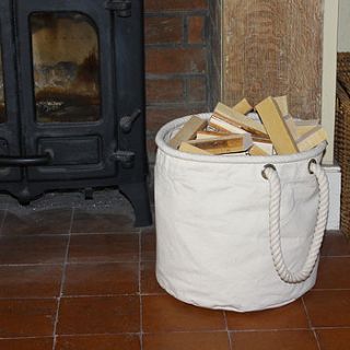 medium canvas home storage bucket by the original canvas bucket bag company