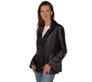 Pamela Dennis PCG Fully Lined Lamb Leather Jacket —
