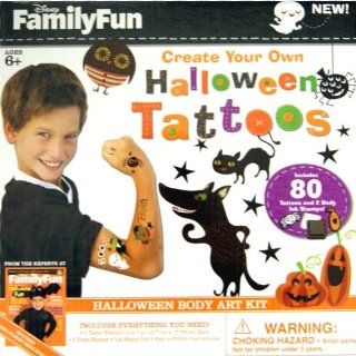 Disney FamilyFun CREATE YOUR OWN Halloween TATTOOS Body Art Kit (Includes 80 TEMPORARY TATTOOS & 2 Body Ink Stamps) Toys & Games