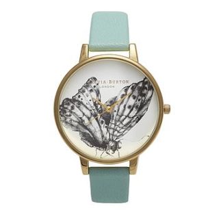gold plated animal motif watch in mint by kiki's