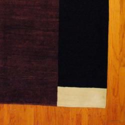 Tibetan Hand knotted Ivory/ Purple Wool Rug (8'3 x 10') 7x9   10x14 Rugs