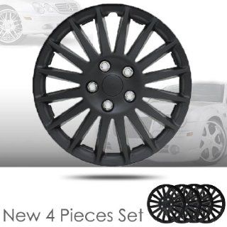 14" Black Color Mat Finished Hubcap Covers Brand New Set of 4 Pieces 521 Automotive