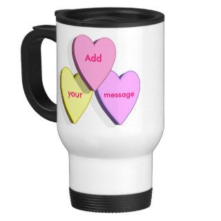 Personalized Heart Candy Travel MugTemplate Coffee Mug