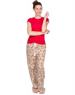 leaf organic pyjama trousers by nutmeg sleepwear