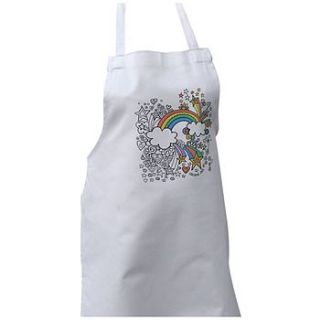colour in children's rainbow apron by pink pineapple