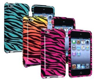 Importer520 Zebra 3in1 Colorful Combo Snap on Hard Crystal Skin Case Cover Accessory for Ipod Touch 4th Generation 4g 4 8gb 32gb 64gb Cell Phones & Accessories