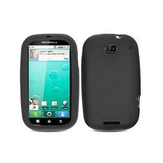 MOTOROLA MB520 BRAVO (AT&T) RUBBERIZED PROTECTOR CASE PROTECTOR COVER BLACK Cell Phones & Accessories