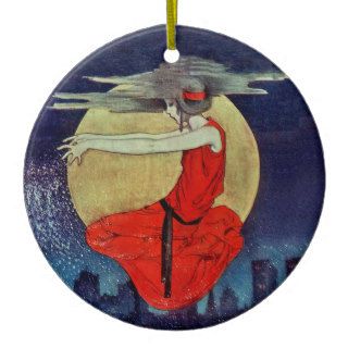 Magic Woman Floating Moon Night Sky Ornaments