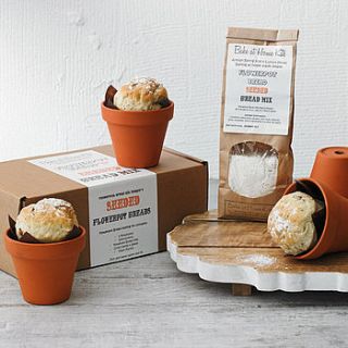 artisan seeded flowerpot bread making kit by bake at home kits