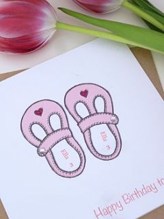 personalised little girl birthday card by gorgeous creations