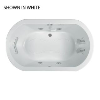 Jacuzzi Duetta 60 in L x 42 in W x 26 in H White Acrylic Oval Drop In Whirlpool Tub and Air Bath