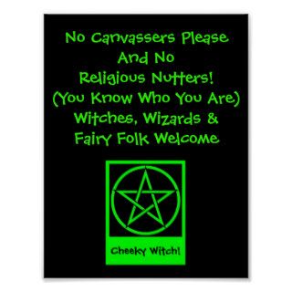 Witches Wizards and Fairy Folk Welcome Poster