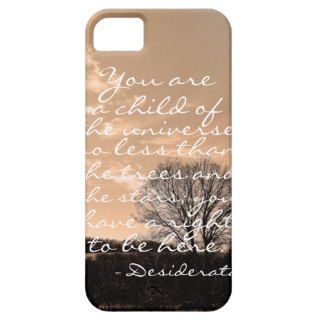 Desiderata poem inspirational saying quote nature iPhone 5 cover
