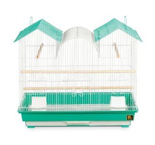 Prevue Hendryx SP1804TR 2 Triple Roof Bird Cage, Teal and White 