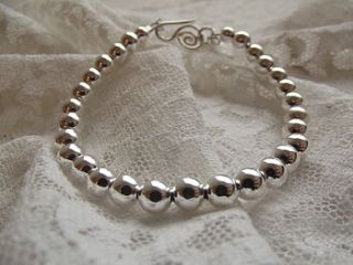 sterling silver bead bracelet by lucy kemp jewellery