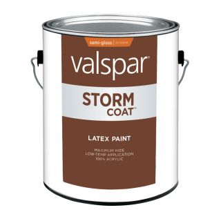 Valspar Storm Coat 128 fl oz Exterior Semi Gloss White Latex Base Paint