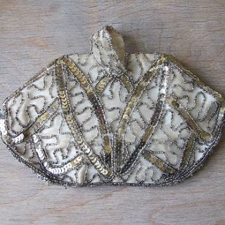 vintage handmade sequined clutch bag by ava mae designs