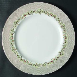 Wedgwood Holly Wreath Dinner Plate, Fine China Dinnerware   Vera Wang, Green Lea