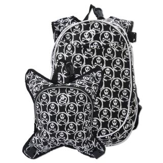 Obersee Munich Skulls School Backpack With Detachable Lunch Cooler