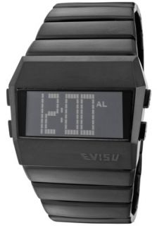 Evisu 7007 33  Watches,Mens Digi Man Multi Function Black Digital Dial Black Ion Plated Stainless Steel, Casual Evisu Digital Watches